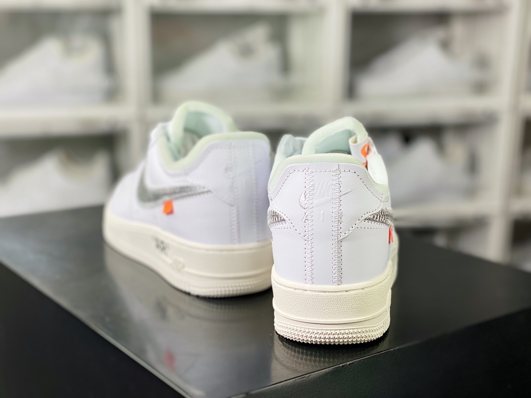 Nike Air Force 1'07 Low”White AF100” Air Force One Sneakers ”OW Silver Hook” AO4297-100