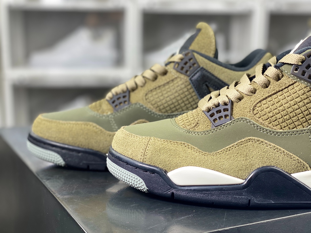 Nike Air Jordan 4 Retro SE Craft ”Medium Olive” AJ4 mid-top basketball shoes ”Olive Army Green Small UNDFTD” FB9927-200