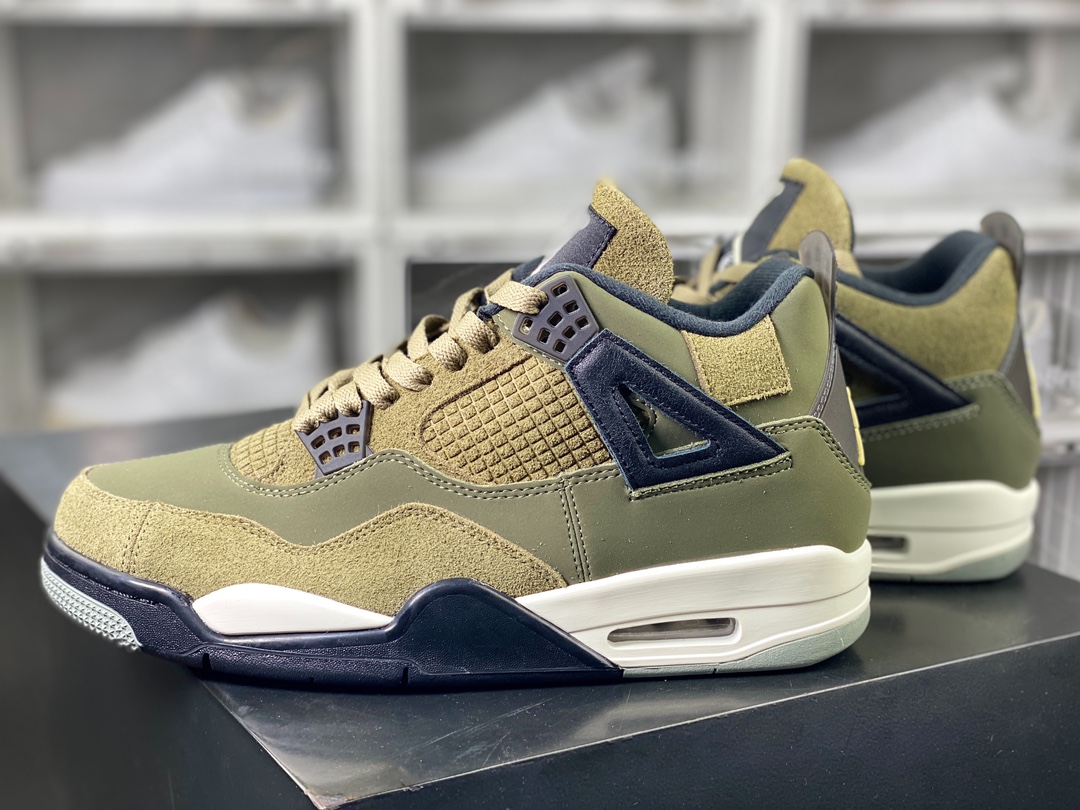 Nike Air Jordan 4 Retro SE Craft ”Medium Olive” AJ4 mid-top basketball shoes ”Olive Army Green Small UNDFTD” FB9927-200