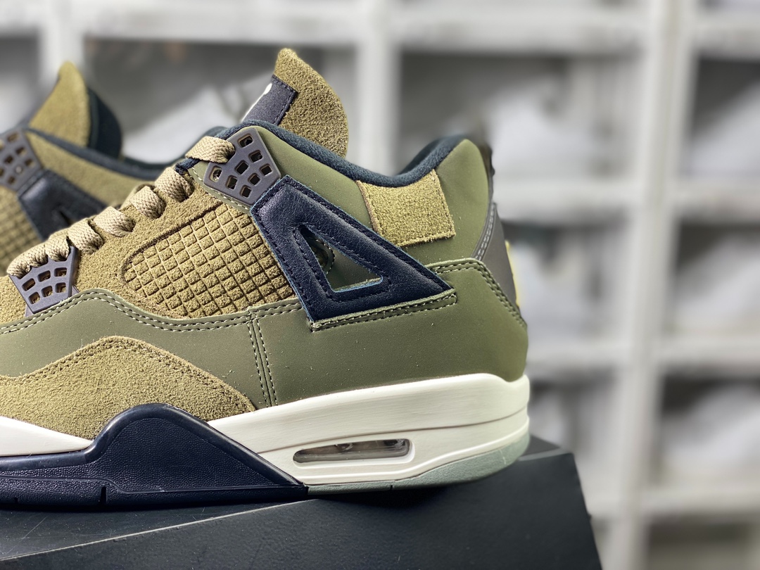 Nike Air Jordan 4 Retro SE Craft ”Medium Olive” AJ4 mid-top basketball shoes ”Olive Army Green Small UNDFTD” FB9927-200