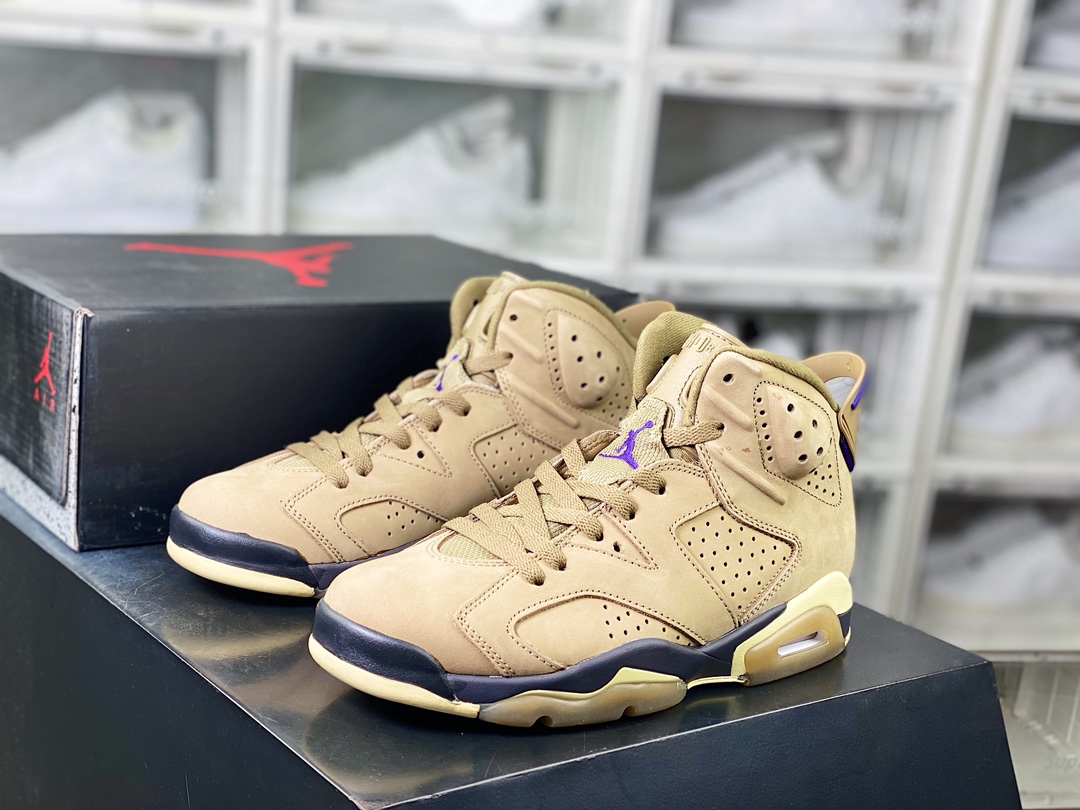 400 Air Jordan 6 Retro”Georgetown”乔丹AJ6代复古休闲文化篮球鞋“乔治城卡其麂皮”FD1643-300