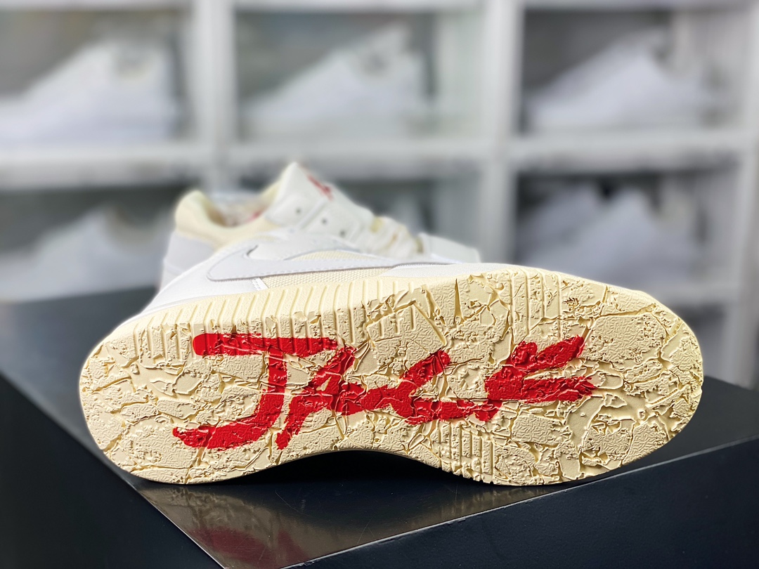 200 Travis Scott X 【Nike】 Jordan Cut The Check”Beige”削减支票篮球鞋“TS联名奶白灰倒钩”FZ8117-401