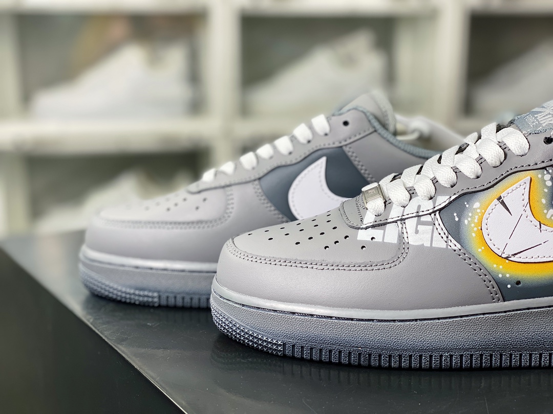 260  Air Force 1 07 Low”THEMOON”空军一号板鞋“深灰黑白浸染涂鸦”CW2288-111