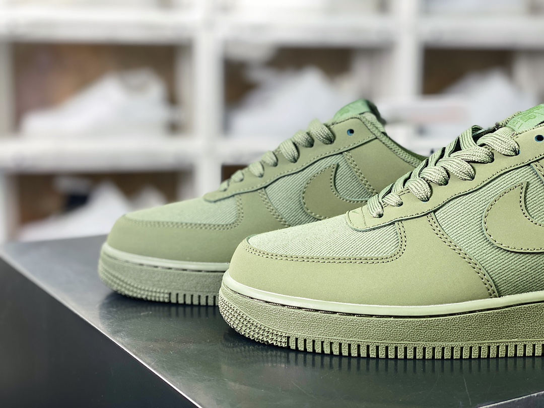 200 Air Force 1 Low Premium”Oil Green”空军一号经典低帮板鞋“拼接军绿”FB8876-300