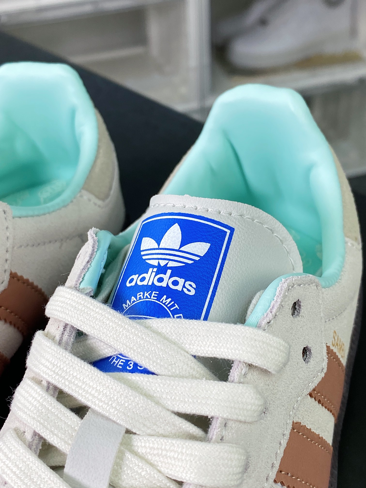 160 Adidas Originals Samba OG 桑巴舞板鞋“浅灰脏粉薄荷绿焦糖底”ID2047