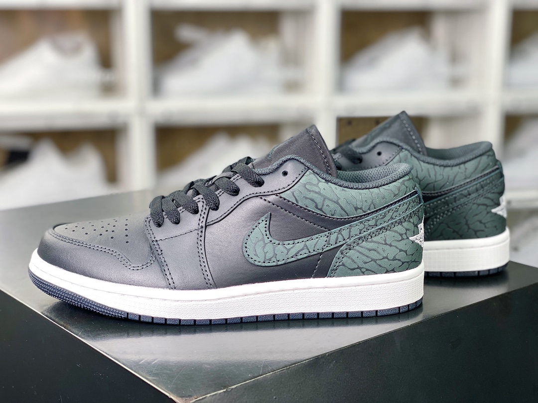 220  Air Jordan 1 Low”Black Elephant”AJ1乔丹一代低帮篮球鞋“炭黑爆裂纹”FB9907-001