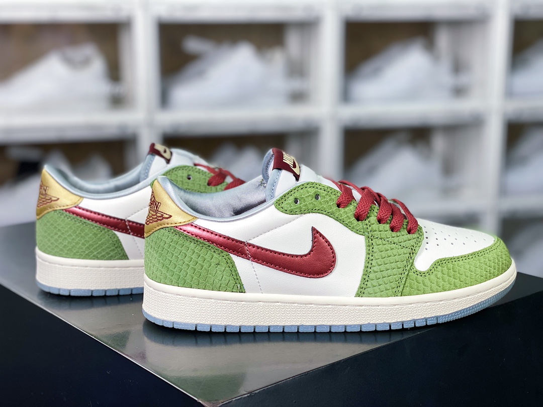 320 Air Jordan 1 Low OG ”Year Of The Dragon”AJ1乔丹一代篮球鞋“龙年白绿金酒红”FN3727-100