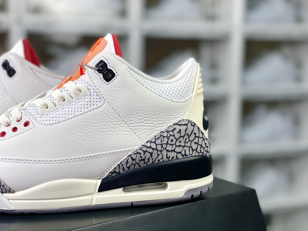 280 耐克Nike Air Jordan 3 Retro”White Cement Reimagined”迈克尔·乔丹篮球鞋“白水泥爆裂纹氧化黄”DN3707-100