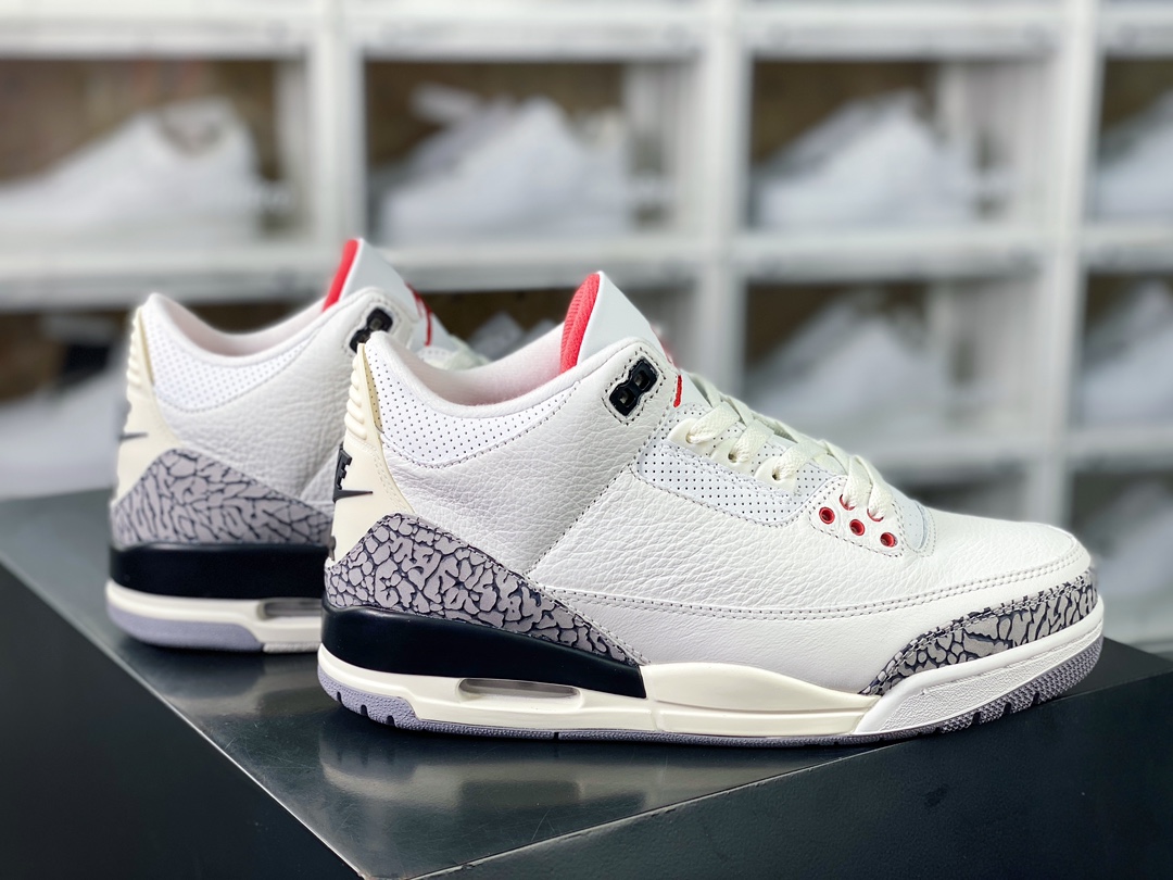 280 耐克Nike Air Jordan 3 Retro”White Cement Reimagined”迈克尔·乔丹篮球鞋“白水泥爆裂纹氧化黄”DN3707-100