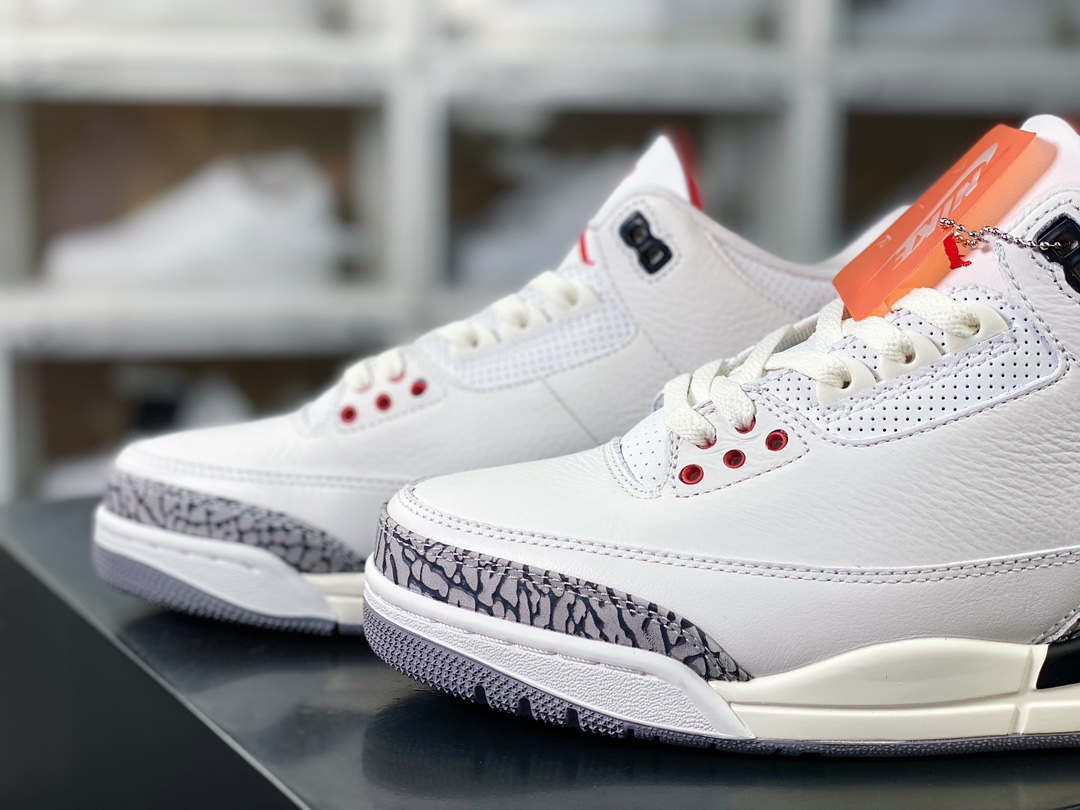 280 耐克Nike Air Jordan 3 Retro”White Cement Reimagined”迈克尔·乔丹篮球鞋“白水泥爆裂纹氧化黄”DN3707-100