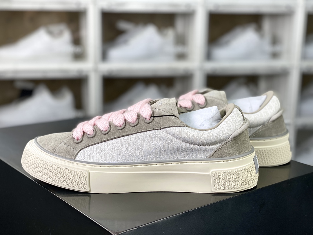 Dior B33 Low Top Sneakers”Oblique”B33 series low-top sneakers ”khaki gray pink white CD double image” 3SN303ZWN_H858