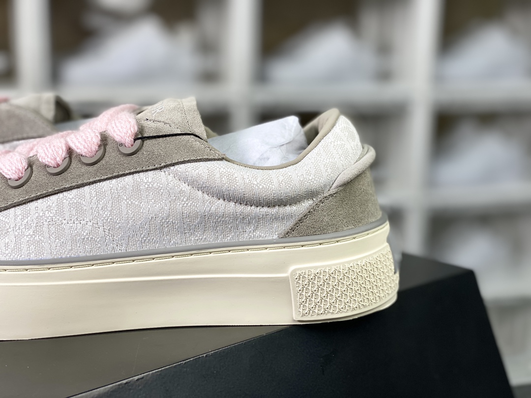 Dior B33 Low Top Sneakers”Oblique”B33 series low-top sneakers ”khaki gray pink white CD double image” 3SN303ZWN_H858