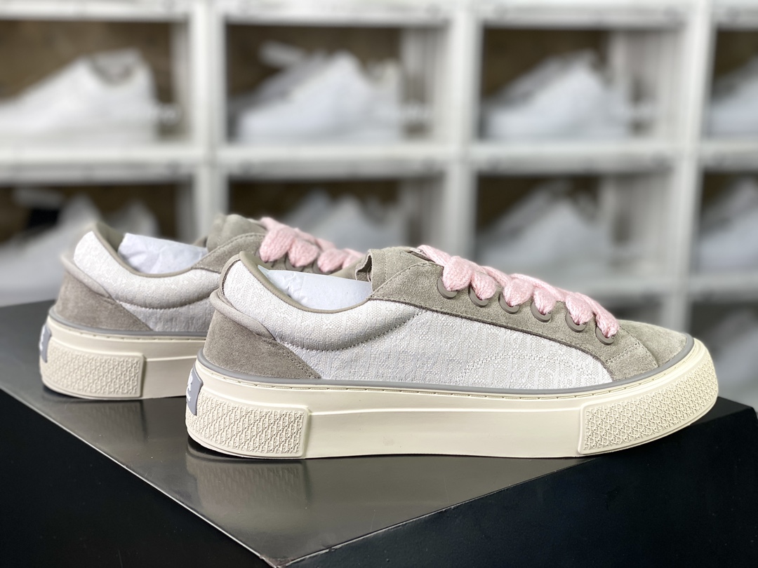 Dior B33 Low Top Sneakers”Oblique”B33 series low-top sneakers ”khaki gray pink white CD double image” 3SN303ZWN_H858