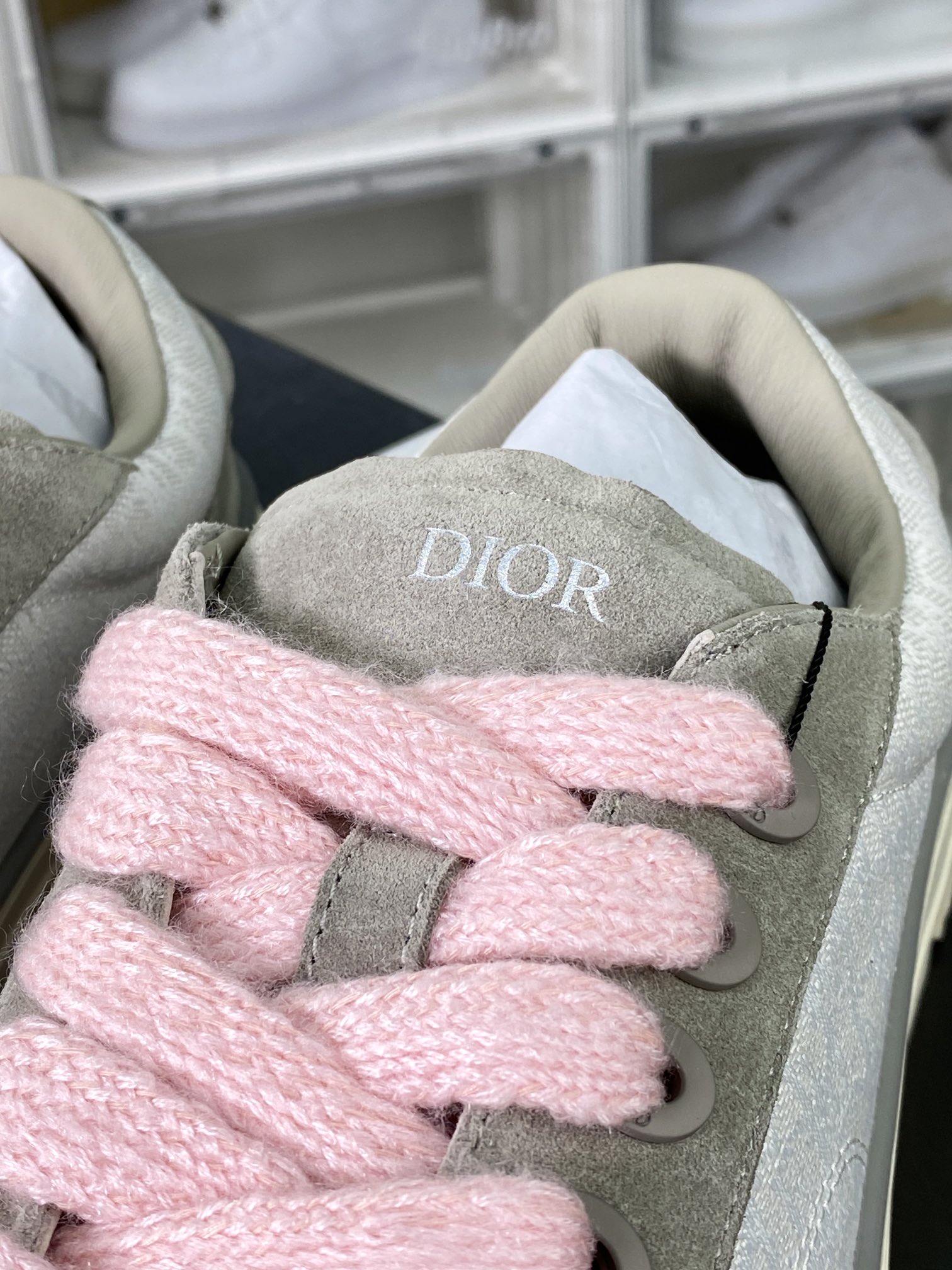 Dior B33 Low Top Sneakers”Oblique”B33 series low-top sneakers ”khaki gray pink white CD double image” 3SN303ZWN_H858