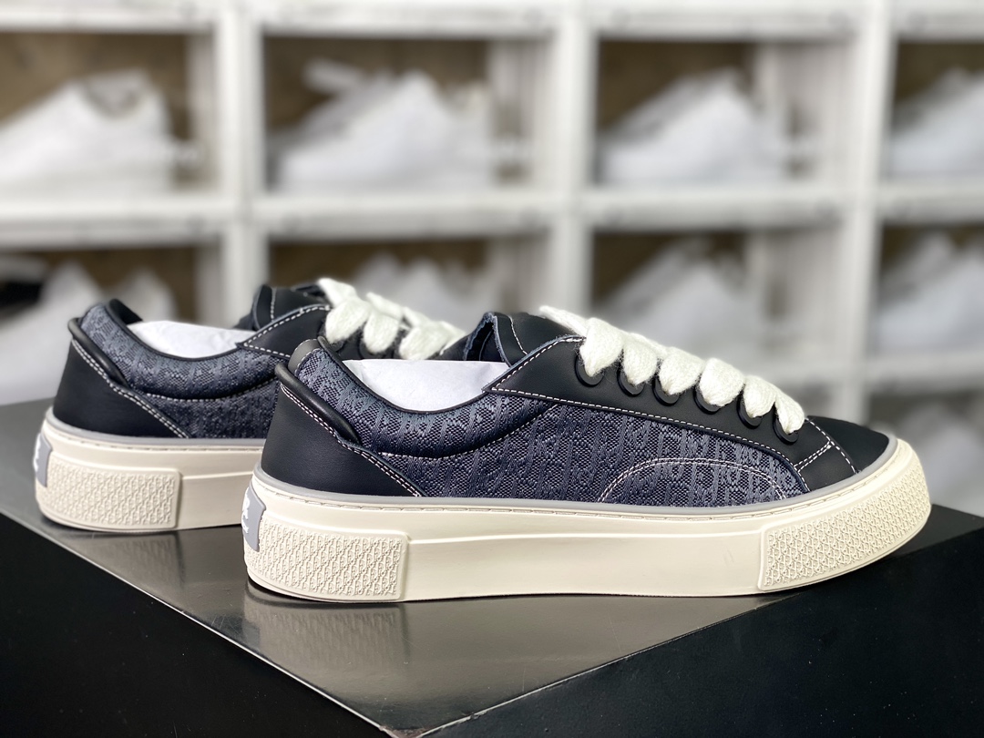 450 Dior B33 Low Top Sneakers"Oblique"B33系列低帮板鞋“黑白灰CD重影”3SN303ZYS_H981