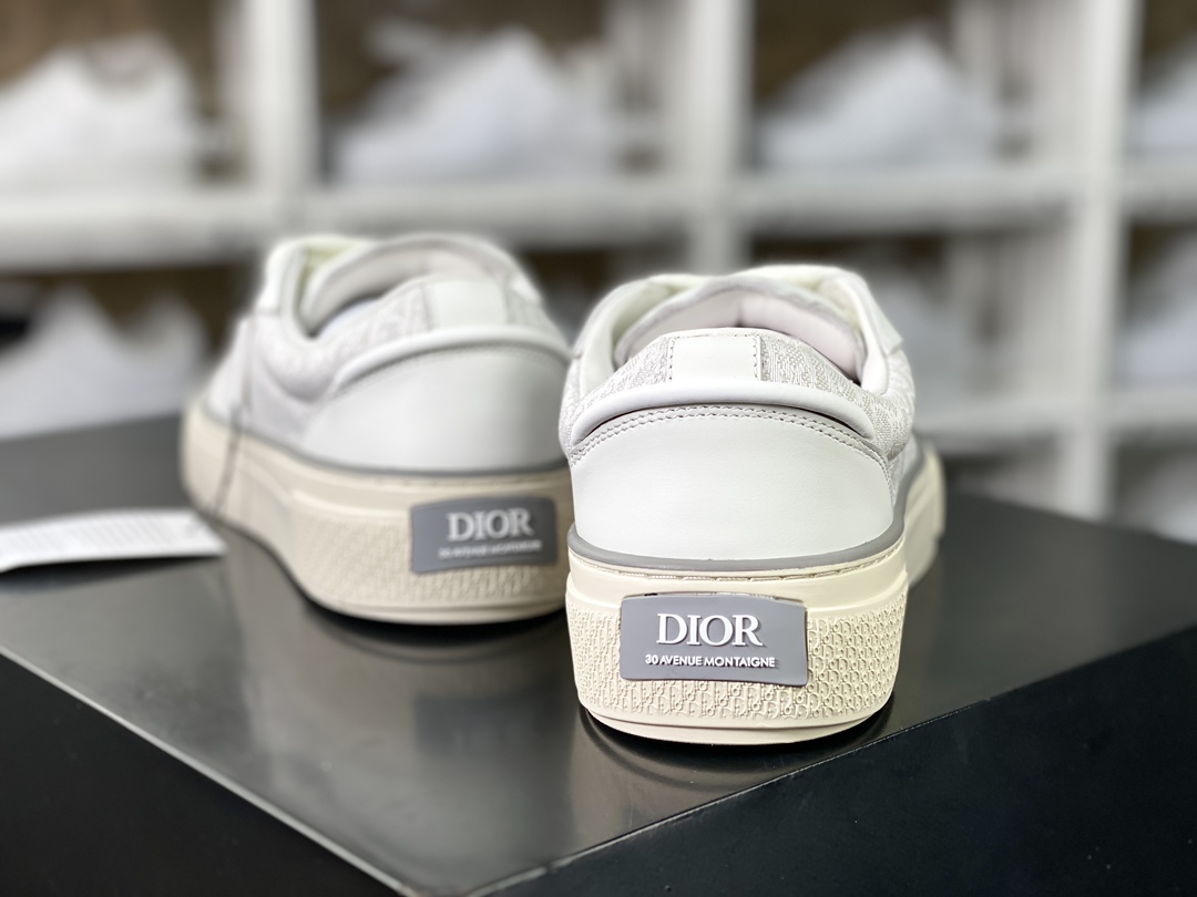 450 Dior B33 Low Top Sneakers"Oblique"B33系列低帮板鞋“奶白灰CD重影”3SN303ZYS_H068