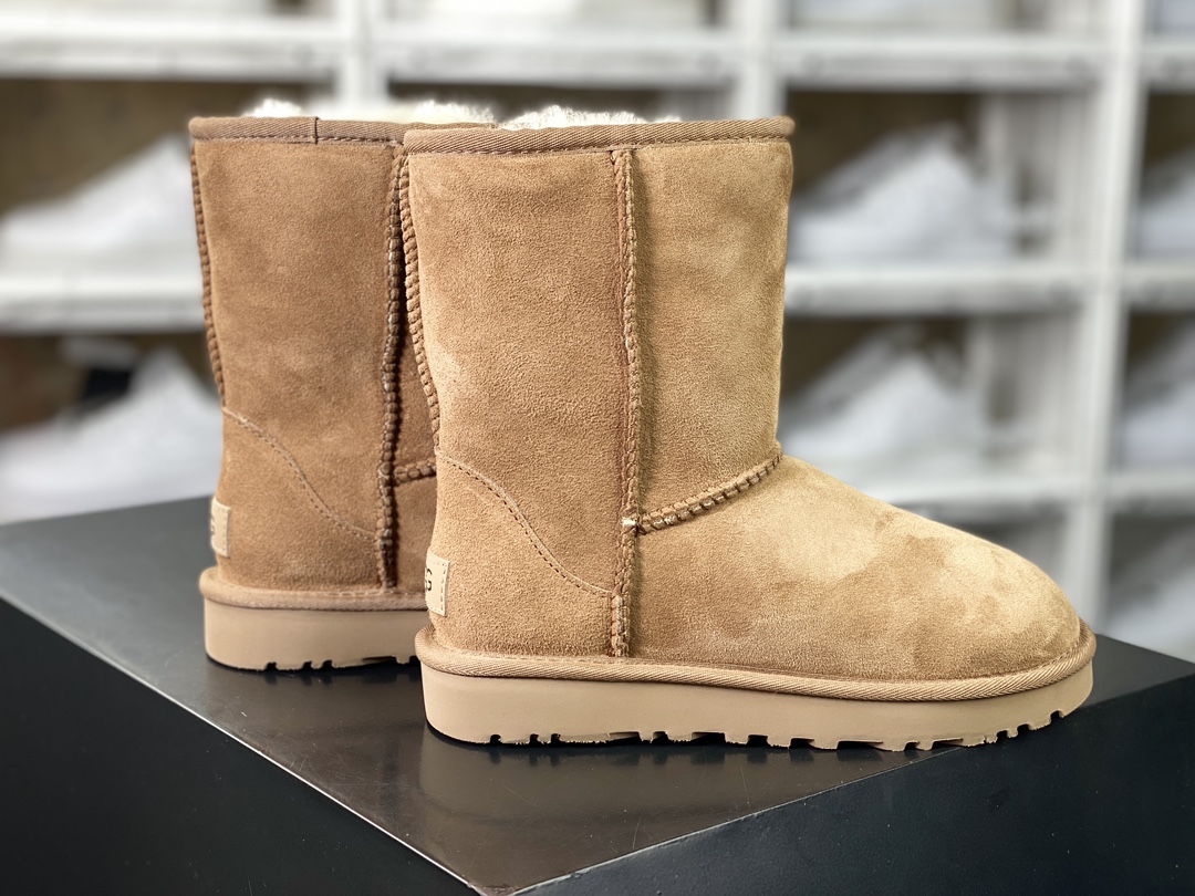 240 UGG W Classic Mini II 经典迷你2.0系列中筒休闲百搭短靴“栗子棕加绒”