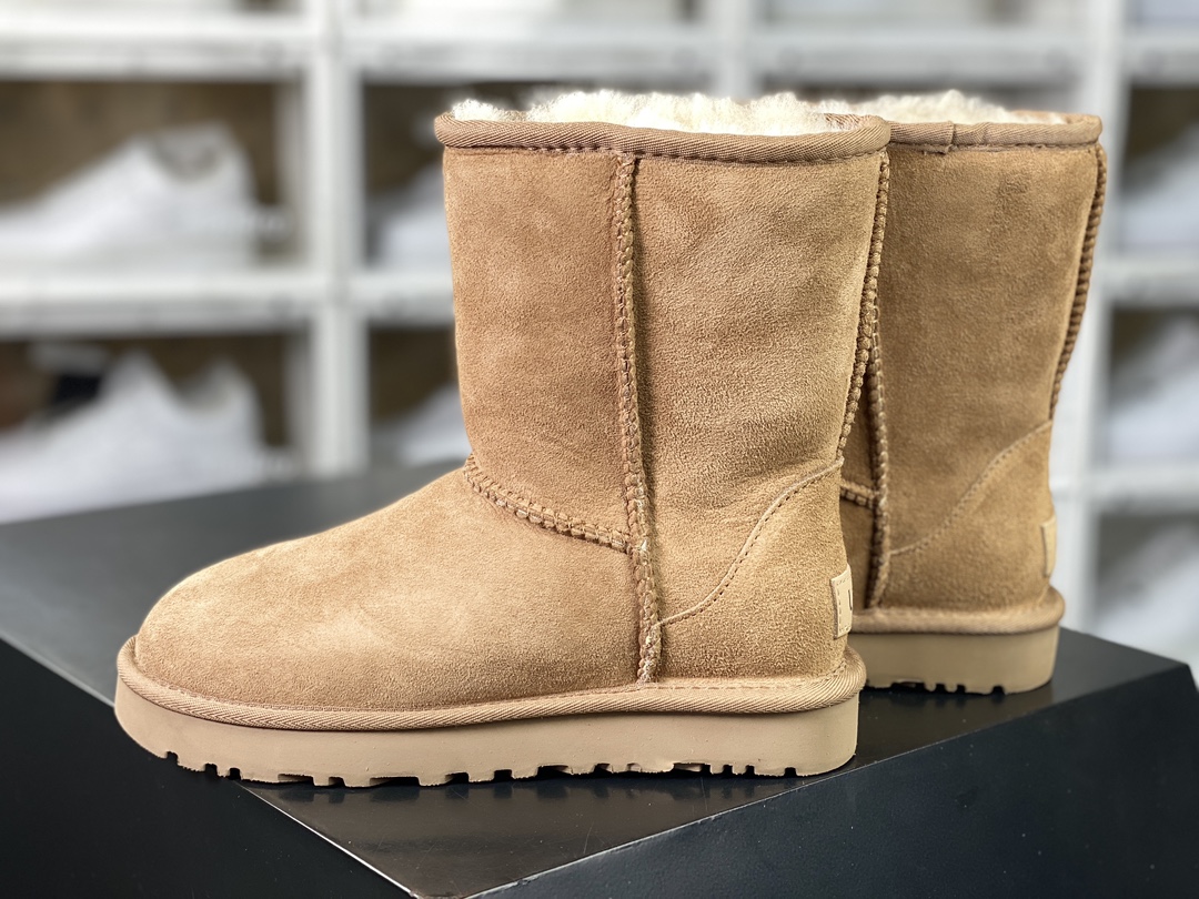 240 UGG W Classic Mini II 经典迷你2.0系列中筒休闲百搭短靴“栗子棕加绒”