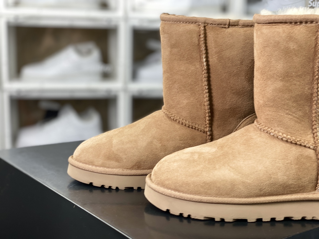 240 UGG W Classic Mini II 经典迷你2.0系列中筒休闲百搭短靴“栗子棕加绒”