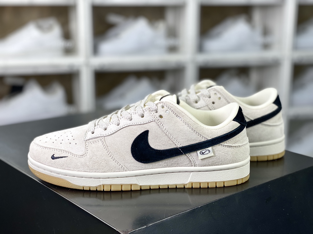 280 SB Dunk Low Retro SP扣篮系列低帮板鞋“麂皮米白黑小钩生胶底”DD1391-137