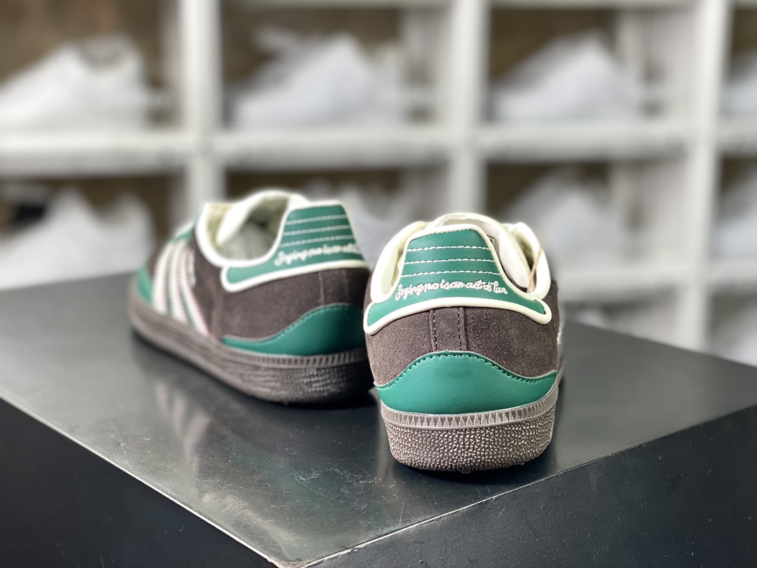 200 Adidas Originals Samba OG"Brown Green"桑巴舞板鞋“联名深蓝棕褐米白”ID6022