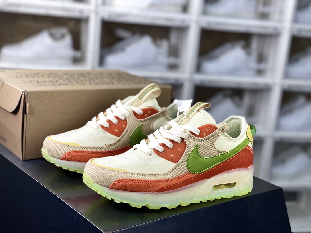 240 Nike Air Max Terrascape 90″Fuel Orange”山川地形慢跑鞋“牛津布奶黄燃料橙果冻底”DV4713-100