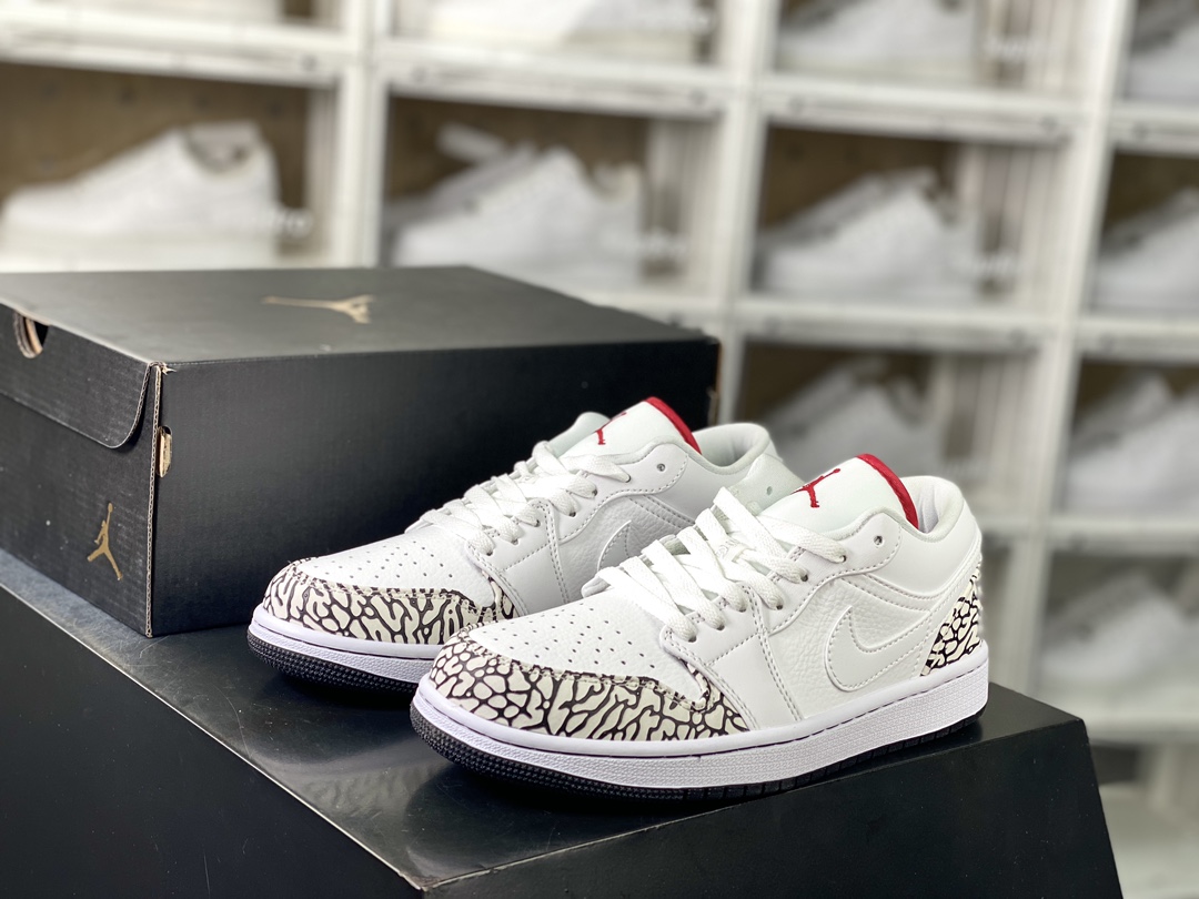 200 Air Jordan 1 Low AJ1乔丹一代低帮经典复古文化休闲运动篮球鞋“狼灰灰红爆裂”338145-162