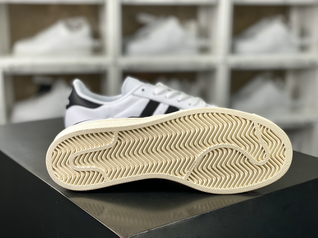 Adidas Originals Superstar”Cream White/Black”经典板鞋“皮革乳白黑”GQ2468