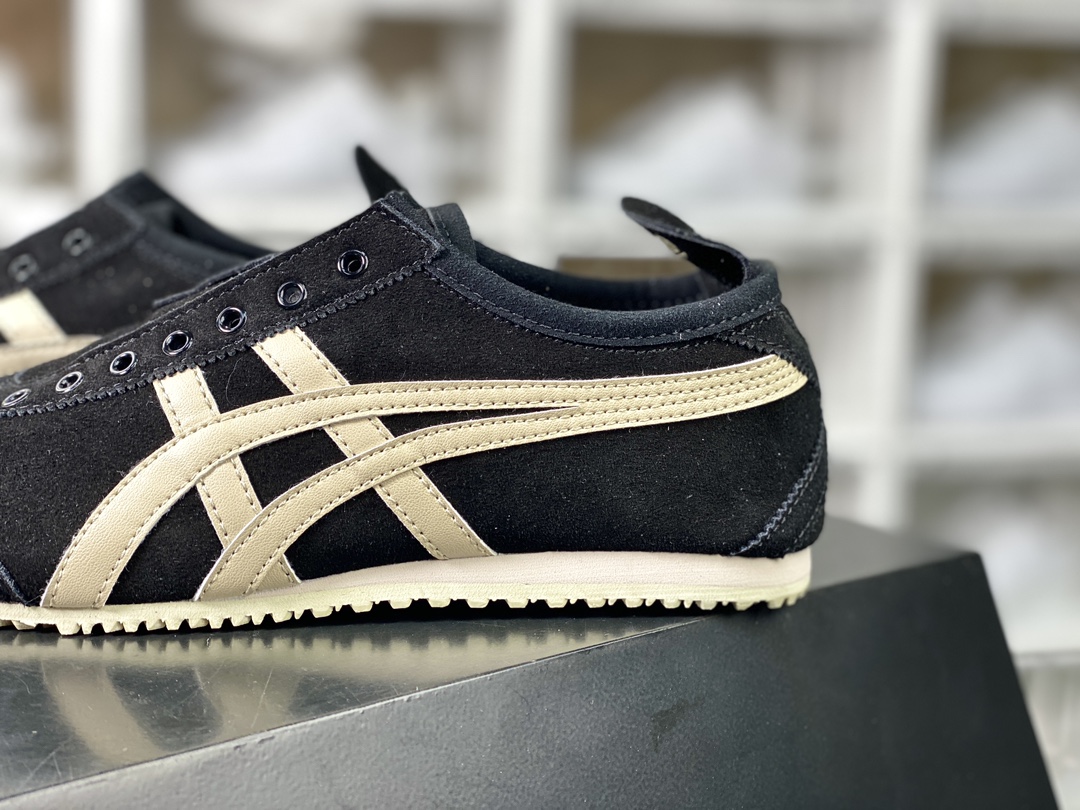 160 鬼塚虎/Onitsuka Tiger Mexico 66 Slip-On 墨西哥慢跑鞋“麂皮米白黑”1183B782-001