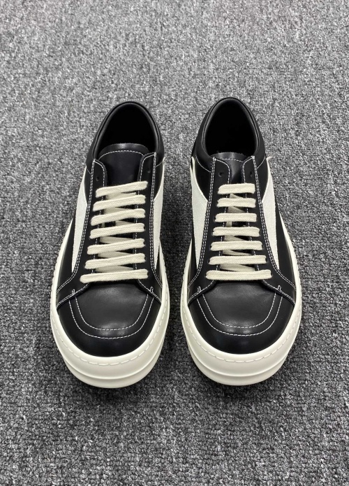 Rick Owens Inspired Black Leather Low Top Sneakers - Premium Quality 1 Rick Owens Inspired Black Leather Low Top Sneakers - Premium Quality