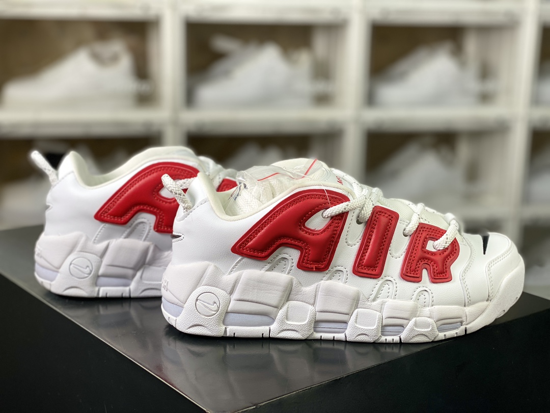 260 Air More Uptempo Low"Limestone"皮蓬一代系列低帮篮球鞋“联名白红”FB1299-401