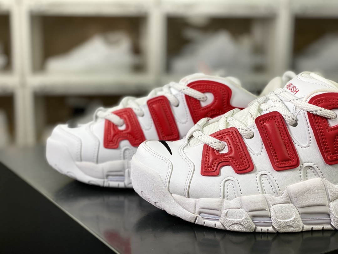 260 Air More Uptempo Low"Limestone"皮蓬一代系列低帮篮球鞋“联名白红”FB1299-401