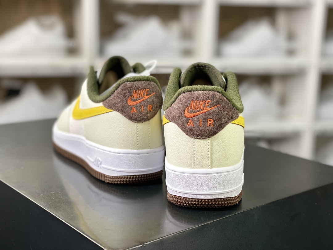 200 Air Force 1'07 Low 空军一号低帮经典百搭休闲运动板鞋“皮革芥末黄”FV3647-171