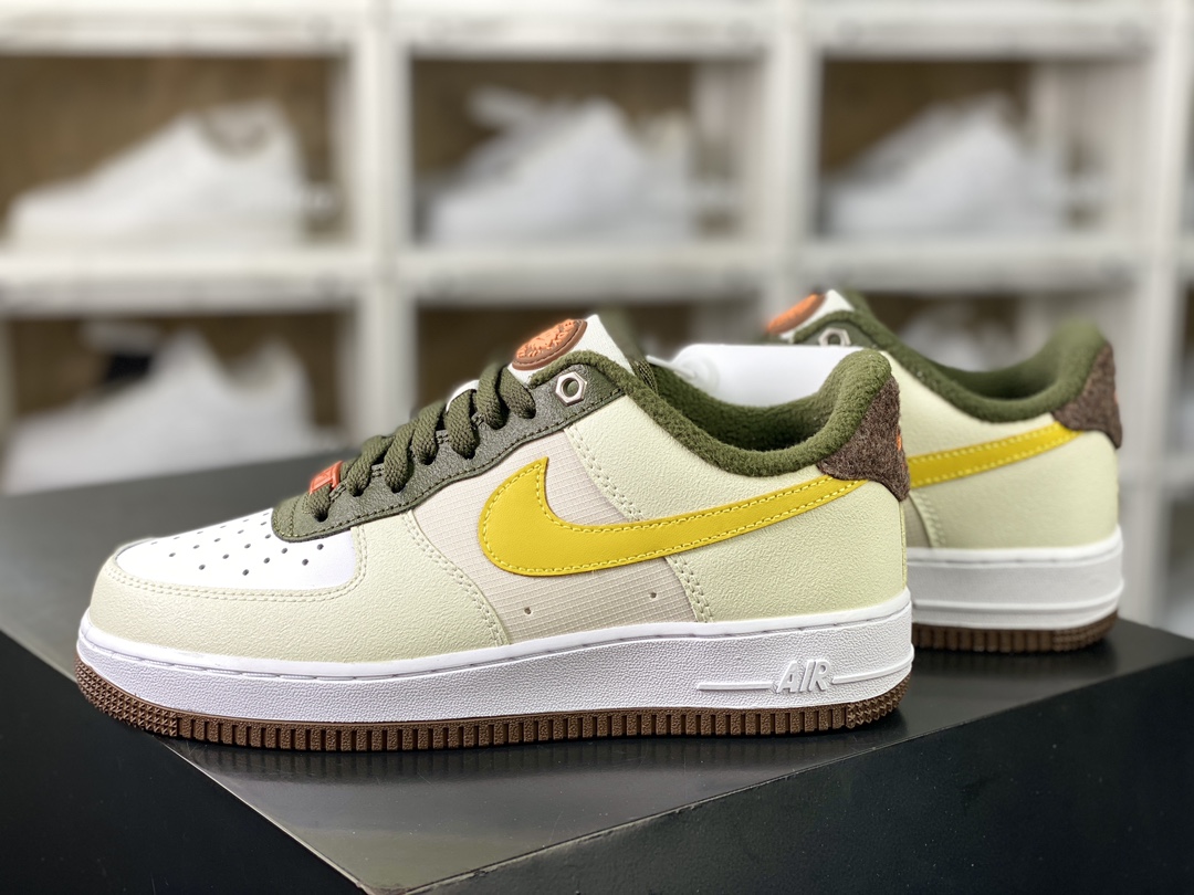 200 Air Force 1'07 Low 空军一号低帮经典百搭休闲运动板鞋“皮革芥末黄”FV3647-171