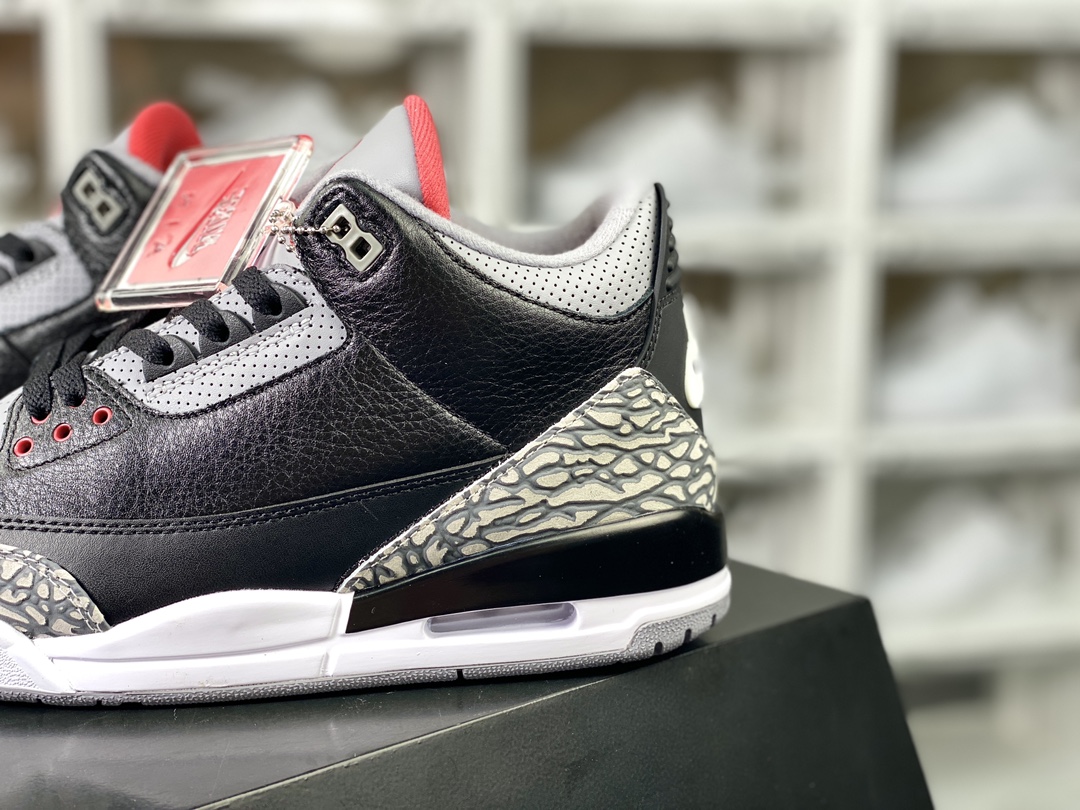 260 Air Jordan 3 Retro OG"Black Cement"迈克尔·乔丹AJ3代中帮篮球鞋“黑水泥爆裂纹”854262-001