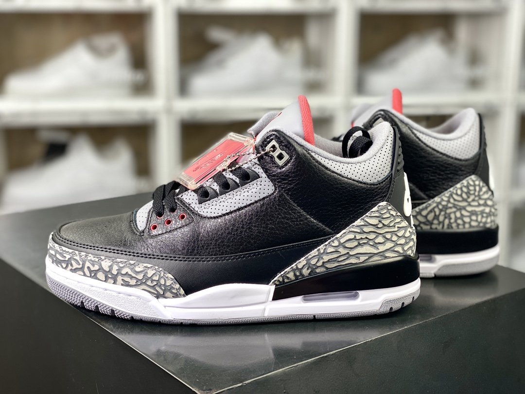 260 Air Jordan 3 Retro OG"Black Cement"迈克尔·乔丹AJ3代中帮篮球鞋“黑水泥爆裂纹”854262-001