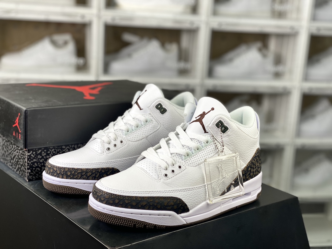 260 Nike Air Jordan 3 Retro”Mocha”迈克尔·乔丹AJ3代中帮篮球鞋“黑白棕摩卡咖啡”136064-122