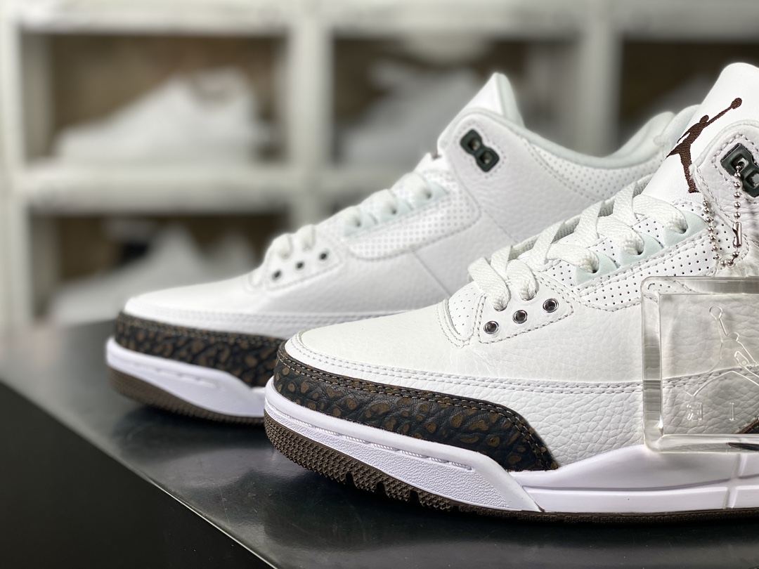 260 Nike Air Jordan 3 Retro"Mocha"迈克尔·乔丹AJ3代中帮篮球鞋“黑白棕摩卡咖啡”136064-122