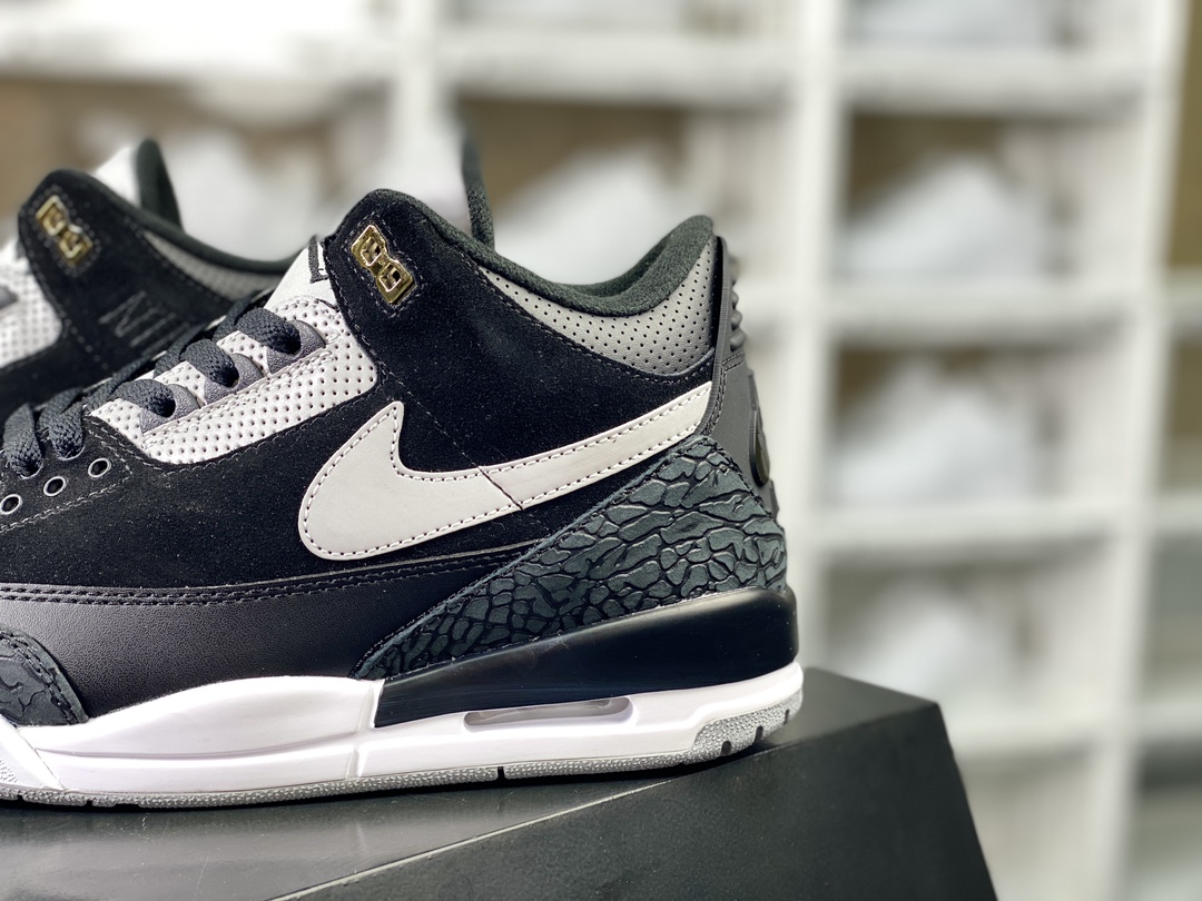 260 Air Jordan 3 Tinker"Black Cement"迈克尔·乔丹AJ3代中帮篮球鞋“黑白手稿3M反光钩子”CK4348-007