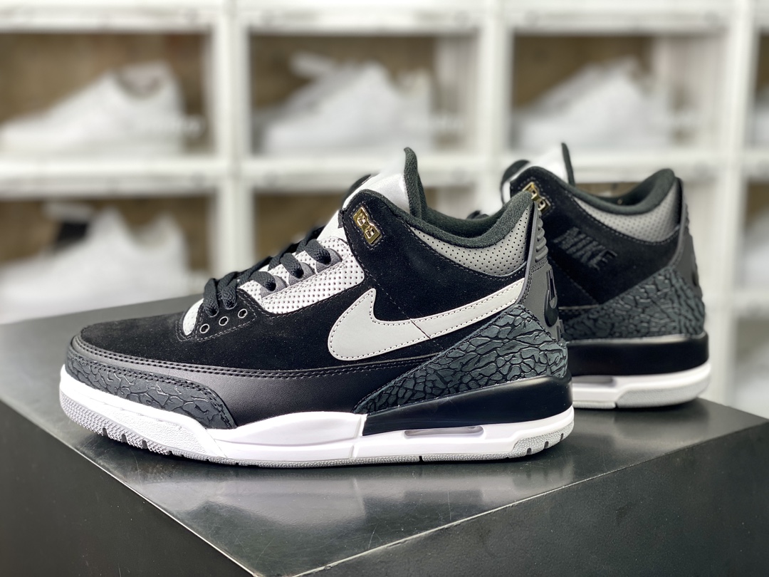 260 Air Jordan 3 Tinker"Black Cement"迈克尔·乔丹AJ3代中帮篮球鞋“黑白手稿3M反光钩子”CK4348-007