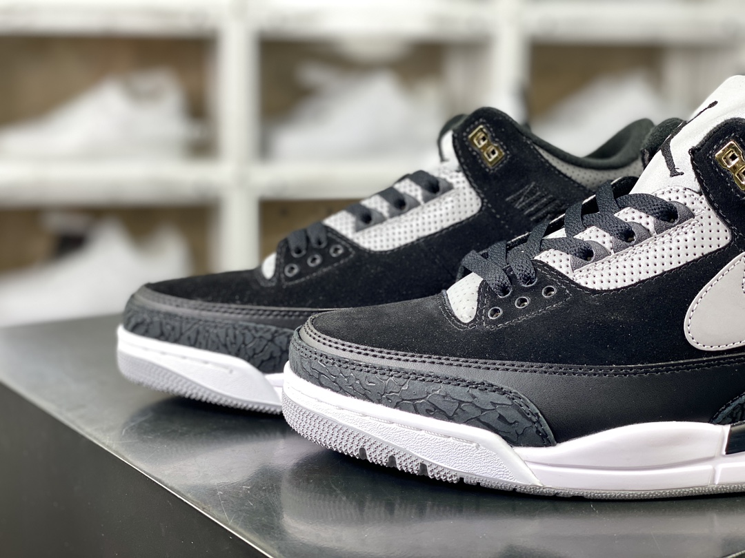 260 Air Jordan 3 Tinker"Black Cement"迈克尔·乔丹AJ3代中帮篮球鞋“黑白手稿3M反光钩子”CK4348-007