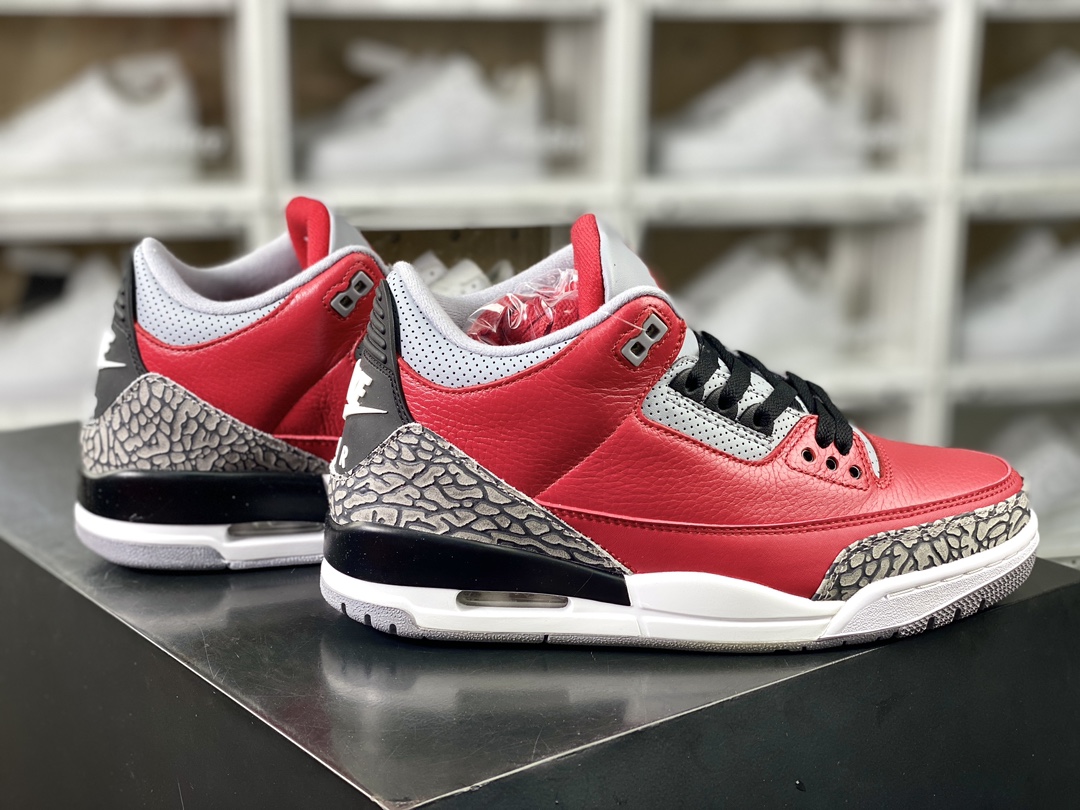 260  Air Jordan 3 ES"Red Cement"迈克尔·乔丹AJ3代中帮篮球鞋“红水泥全明星大红公牛”CK5692-600