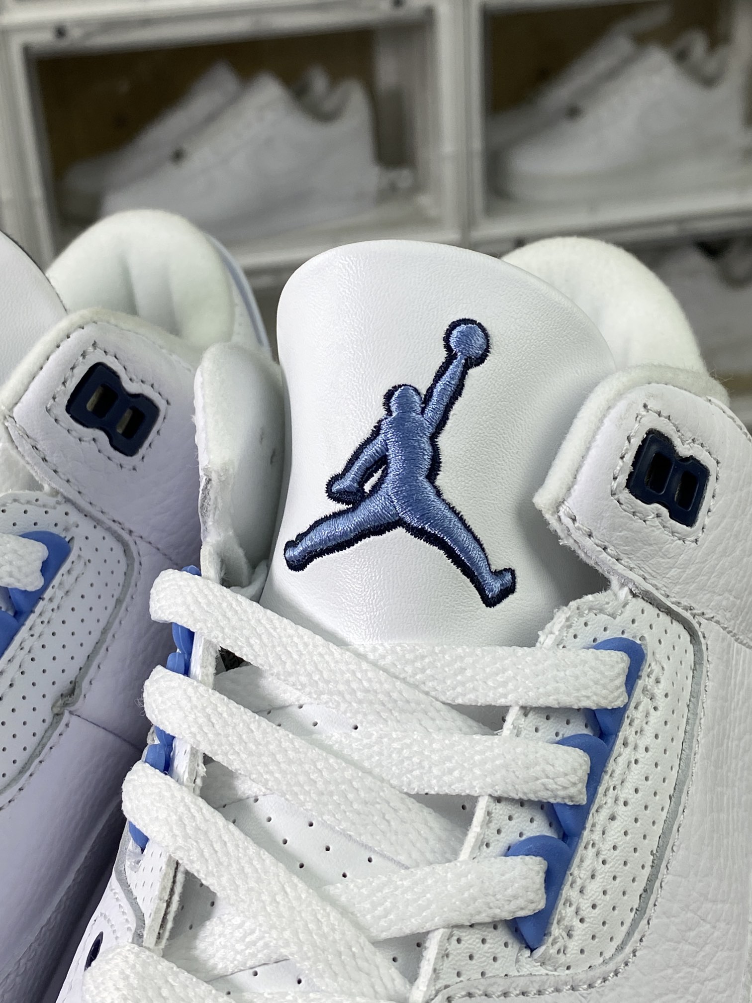 260 耐克Nike Air Jordan 3"UNC"迈克尔·乔丹AJ3代中帮篮球鞋“白北卡蓝爆裂纹”CT9532-104