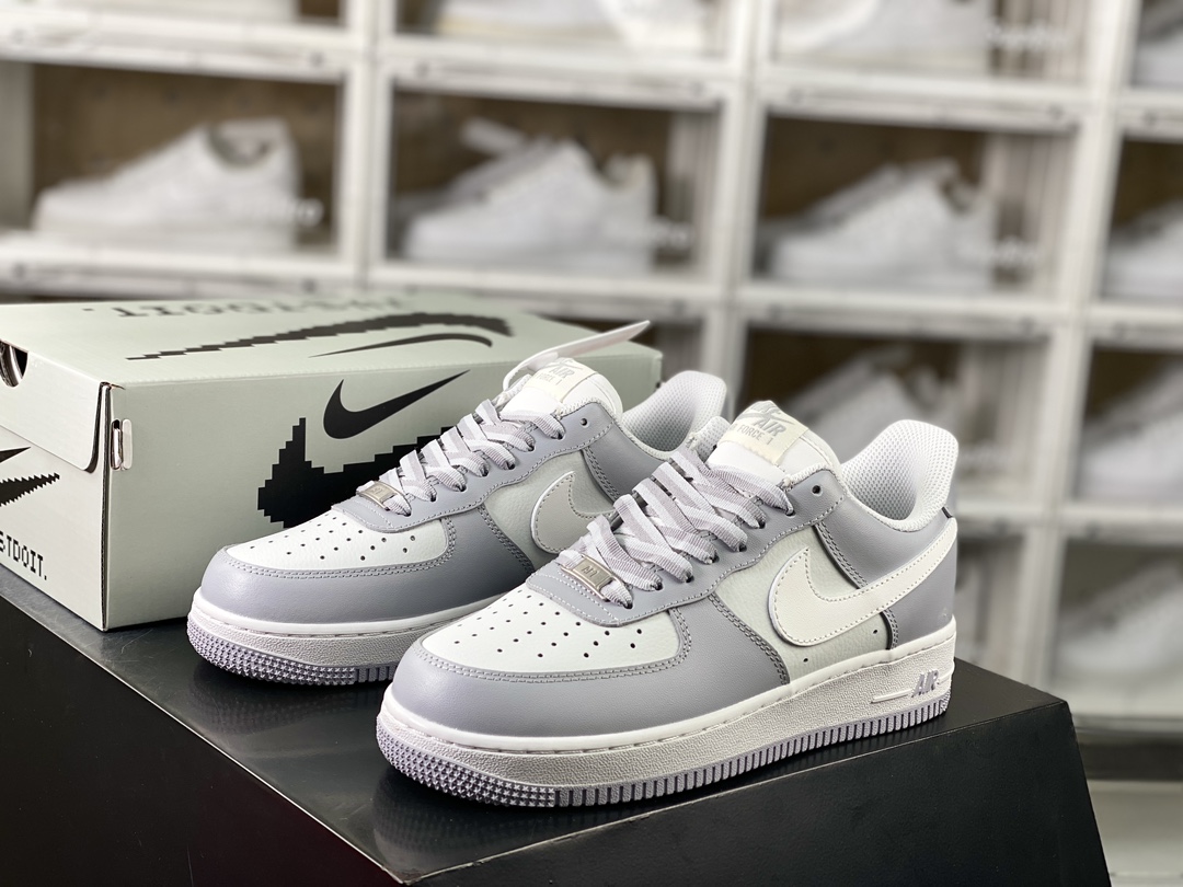 220  Air Force 1’07 Low”Grey/White”空军一号板鞋“皮革灰白烟灰”CW1888-606