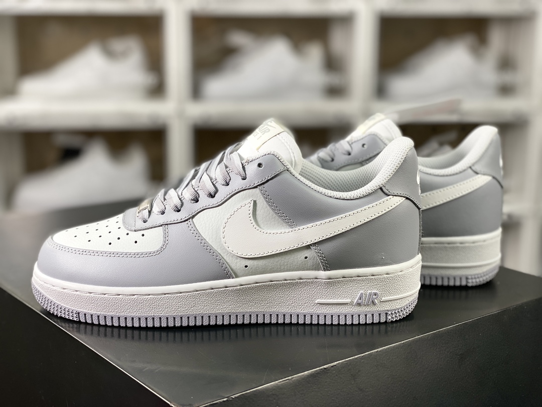 220  Air Force 1’07 Low"Grey/White"空军一号板鞋“皮革灰白烟灰”CW1888-606