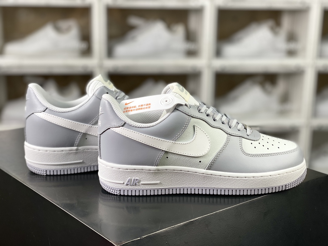 220  Air Force 1’07 Low"Grey/White"空军一号板鞋“皮革灰白烟灰”CW1888-606