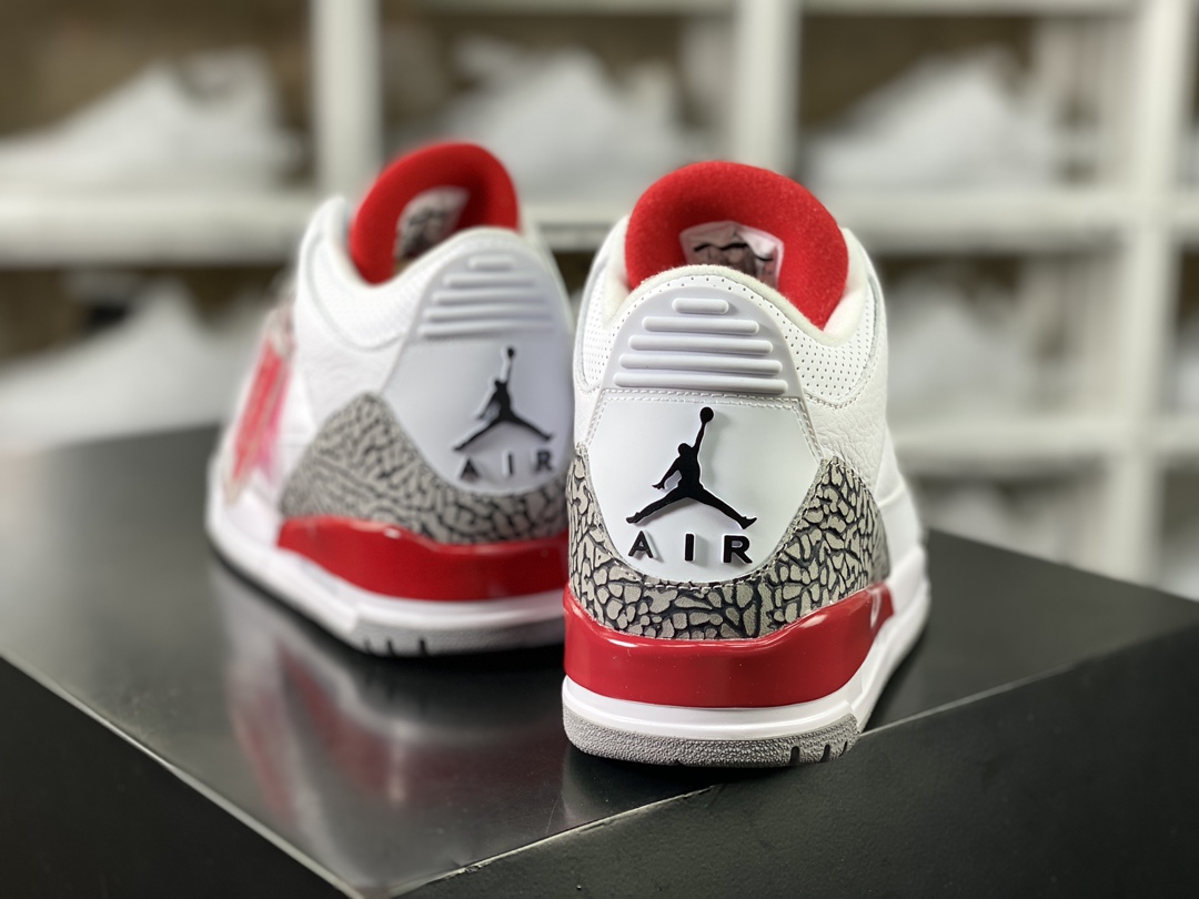 260 Air Jordan 3 QS"Katrina"迈克尔·乔丹AJ3代中帮篮球鞋“飓风爆裂纹白水泥”136064-116