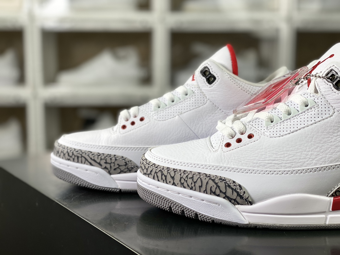 260 Air Jordan 3 QS"Katrina"迈克尔·乔丹AJ3代中帮篮球鞋“飓风爆裂纹白水泥”136064-116