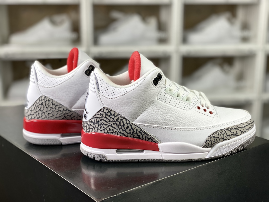 260 Air Jordan 3 QS"Katrina"迈克尔·乔丹AJ3代中帮篮球鞋“飓风爆裂纹白水泥”136064-116