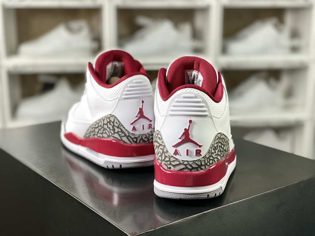 260 Air Jordan 3 Retro"Desert Cement"迈克尔·乔丹AJ3代中帮篮球鞋“白酒红雀水泥爆裂纹”CT8532-126